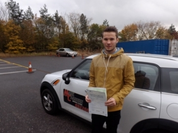 Well done John on passing your driving test again first time