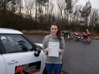 Well Jess on passing your test first time