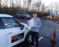 Bradly - 1st time passer Well done Bradly on passing your driving test first time,Family hat-trick, ALL FIRST TIME PASS.